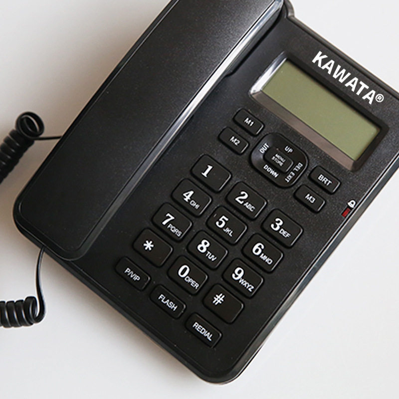 跨境英文电话机白色免电池插卡 来电显示固定座机商务Telephone