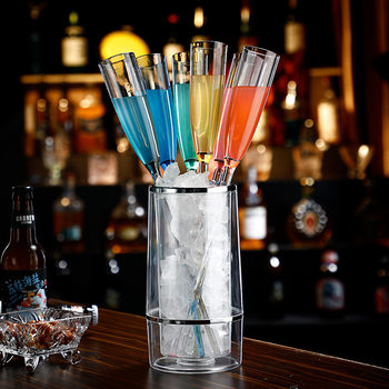 Creative Cocktail Glass Goblet Colorfulful Beach Glass Set Acrylic Pc Bar Ktv Champagne Sparkling Wine Glass
