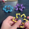 Tiktok Fidget Toy Mechanical Cross-Border Stress Relief Children's Mechanical Transforming Gyro Glowing Finger Spiral Fidget Chain Toy