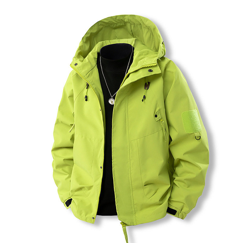 Outdoor Fashion Sports Couple Jackets for Men and Women Spring and Autumn Solid Color Waterproof Windproof Breathable Mountaineering Jackets