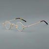 Japanese Design Retro Eyeglass Frame Round Metal Frame Personalized 6801 Republic of China Style with Prescription Danyang Semi-Titanium Frame