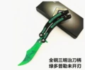 C-68 steel handle green pattern