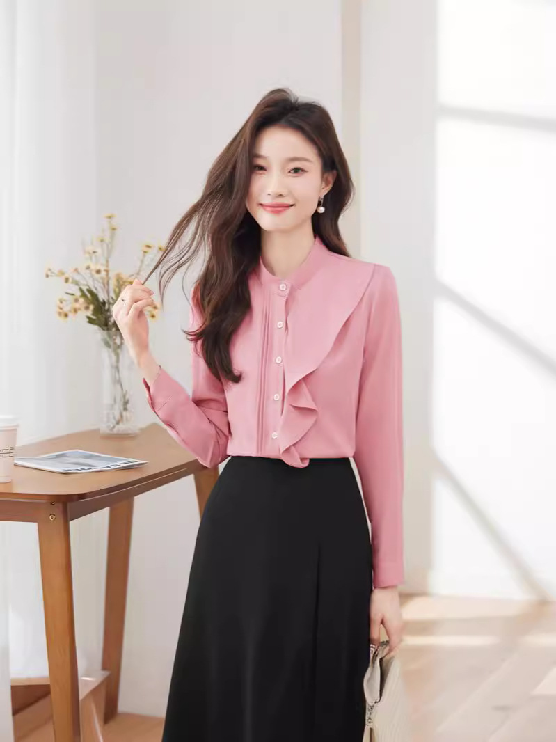 (Mới) Mã L1862 Giá 610K: Áo Sơ Mi Nữ Shryia Dài Tay Hàng Mùa Xuân Thu Đông Thời Trang Nữ Đồ Công Sở Chất Liệu G02 Sản Phẩm Mới, (Miễn Phí Vận Chuyển Toàn Quốc).
