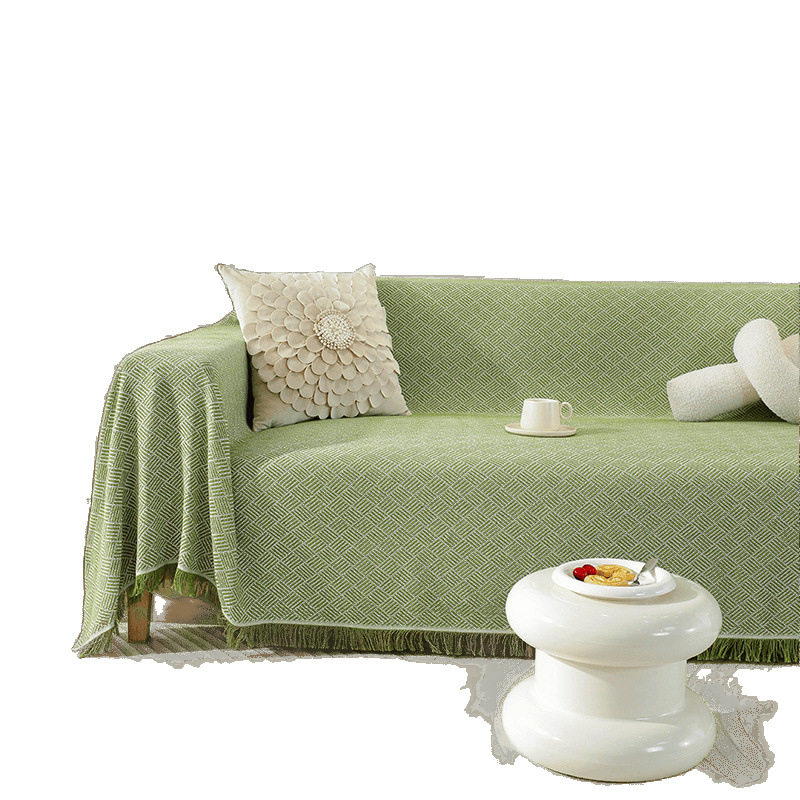 Sofa Towel Cover Ins Style Double-Sided Cotton Yarn Blanket Simple One-Piece Sofa Cushion Cover All-Inclusive Cover