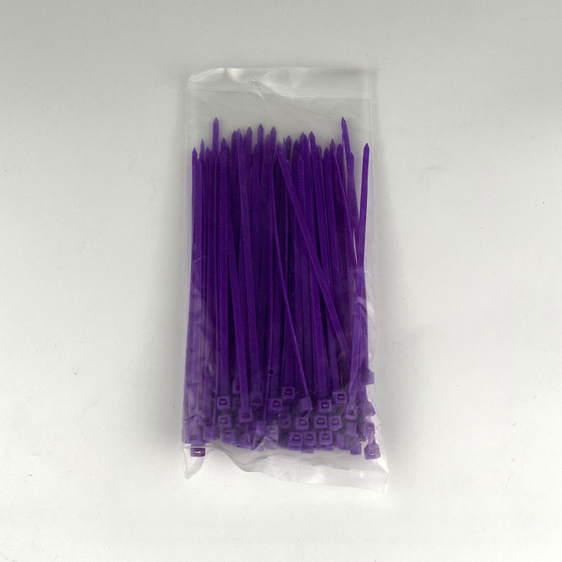 Purple Nylon Cable Ties Colorfuled Plastic Cable Ties 3*100 4*150 4×200 5×300 Straps