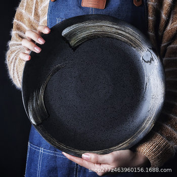 Japanese-Style Household Tableware Dessert Plates Soup Plates Dish Plates Creative Personalized Plates Ceramic Deep Plates