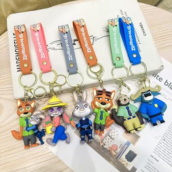 Manufacturer Three-Dimensional Zootopia Small Pendant Gift Keychain Gift School Bag Pendant Cute Anime School Bag