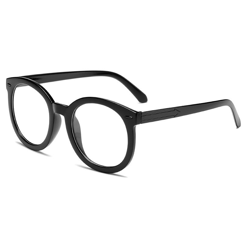 Black Thick Frame Simple Mearsight Glasses New Korean TikTok Online Celebrity Flat Frame Women's Plain Face Slimming Glasses