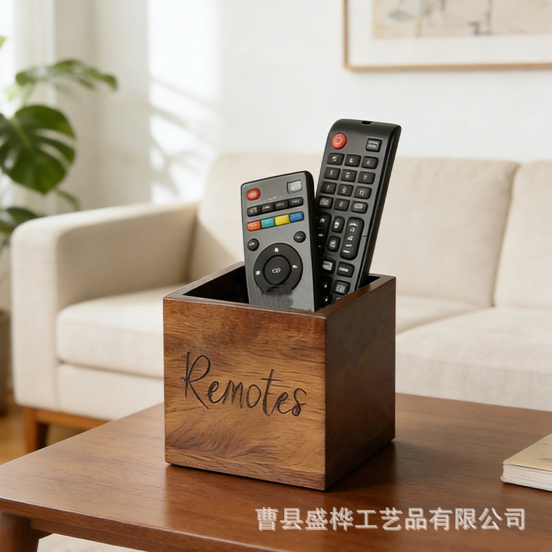 Spot Wooden Desktop Storage Box Household Pen Holder Living Room Remote Control Sundry Storage Box Wooden Storage Box