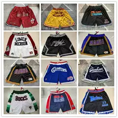 Basketball Pants Shorts Lakers Kobe Bryant Grizzlies Celtics Yankees Pacers Pocket Edition Zipper Cross Border