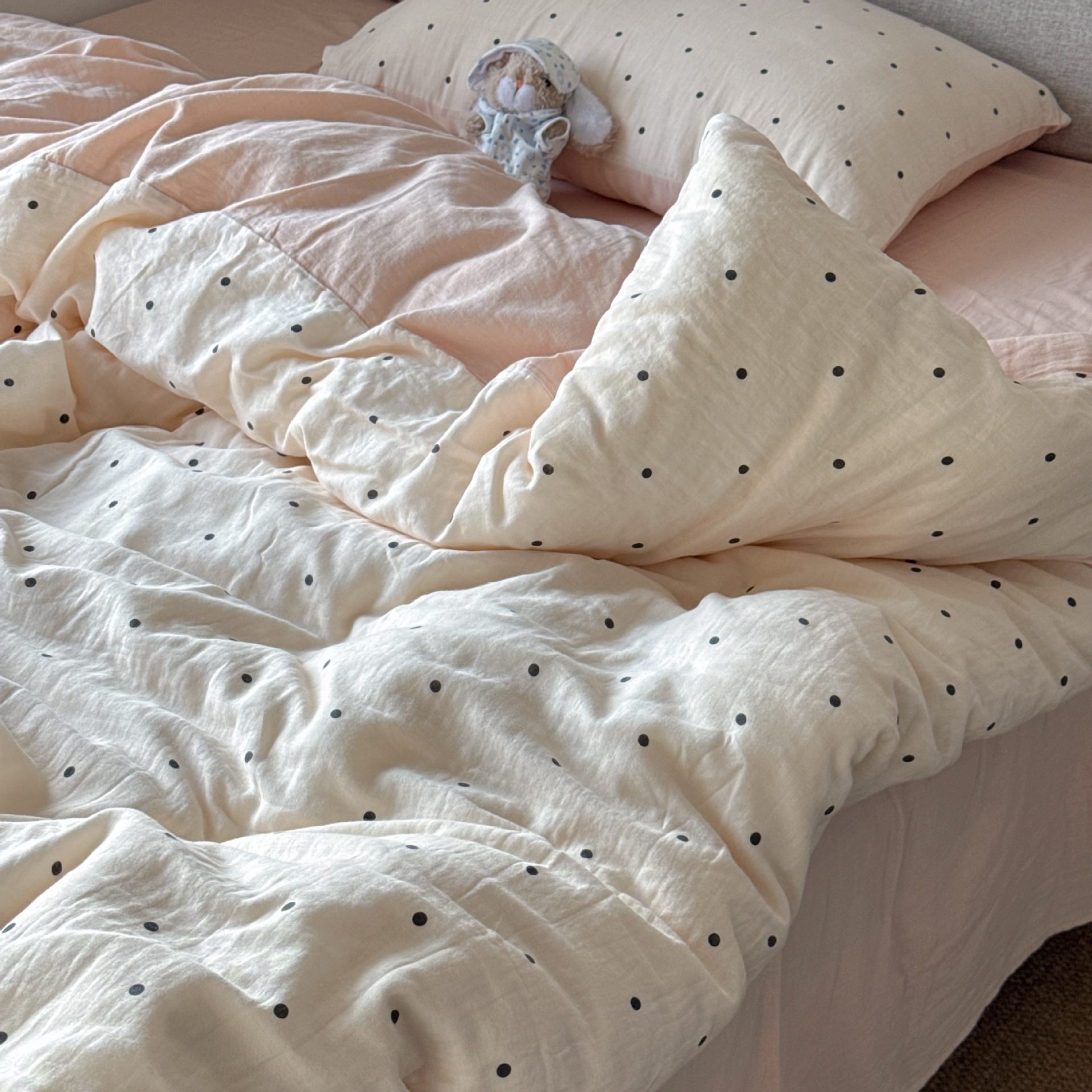 Ins Small Fresh Type a Cotton Double-Layer Yarn Four-Piece Set Maternal and Infant Grade Pure Cotton Soft Student Dormitory Three-Piece Set Wholesale