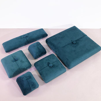 High-End Double-Open Velvet Snap Jewelry Box Jewelry Ring Pendant Bracelet Bracelet Pearl Storage Box Jewelry Packaging