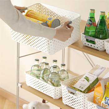 Dormitory kitchen storage box sundries storage basket household snack toy plastic storage basket desktop Japanese storage box