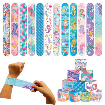 New Cross-border Mermaid Snap Ring Sequin Bracelet Marine Shell Clap Ring Party Wrist Band Bracelet