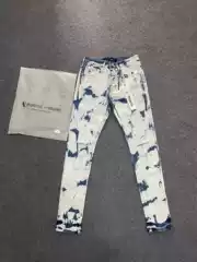 High Street Jeans Black Slim-fit Cross-border Foreign Trade P Brand New Stretch Foot Men's Miscellaneous TEMU Pants