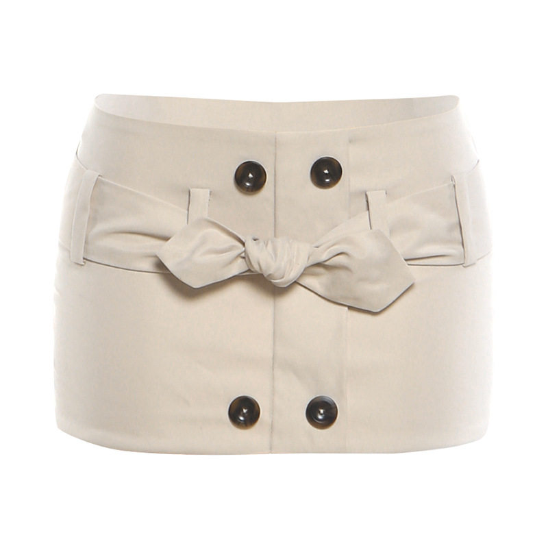 Vintage Style Bodycon Mini Skirt for Women Low Waist Slim Fit Available in Khaki and Green Wholesale Ready to Ship