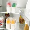 Condiment Storage Box with Integrated Flip-Top Lid, Specifically for Refrigerator Storage, Made of Pp Material, White/Transparent