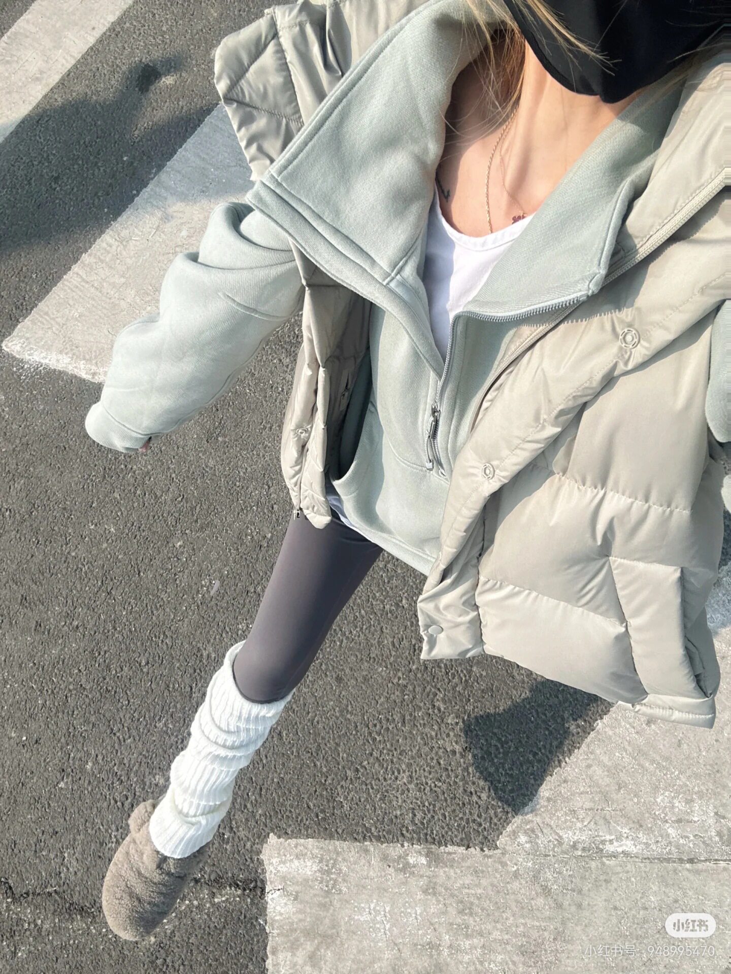 [Samsung 95 Velvet] Lu's New Four-Compartment down Vest for Women, Autumn and Winter 95 Velvet Hooded down Vest for Women