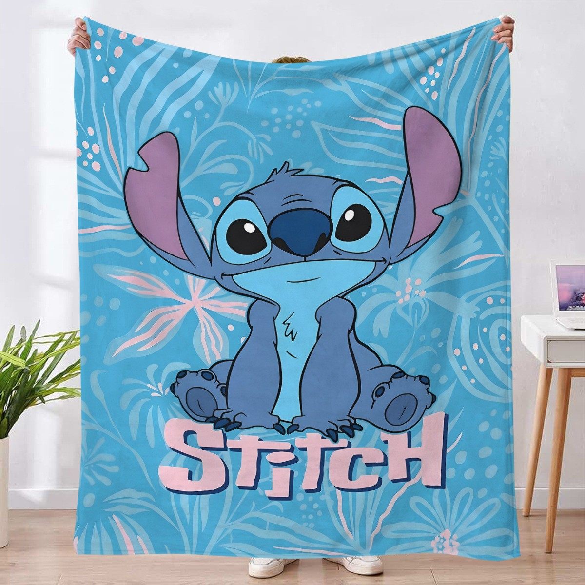 Flannel Blanket Stitch Series Plush Blanket Office Nap Blanket Autumn and Winter Blanket Cartoon Anime Style Thickened Flannel