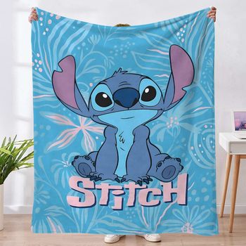 Flannel Blanket Stitch Series Plush Blanket Office Nap Blanket Autumn and Winter Blanket Cartoon Anime Style Thickened Flannel