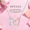 2023 New Double Love necklace for women European and American fashionable elegant all-match double ring clavicle chain Valentine's Day gift