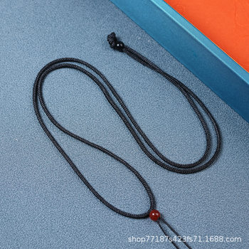 Thin Pendant Rope, Stretchable Pendant Lanyard, Jade Pendant Lanyard, Simple Red Bead Necklace Rope