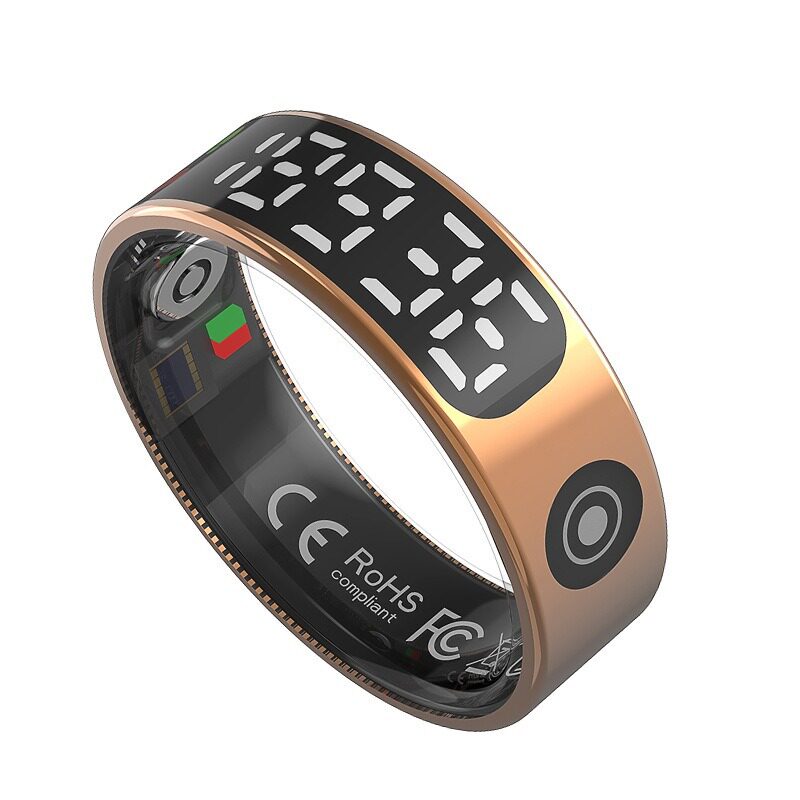 Cross-Border Smart Ring, Touch Screen, Digital Display, Heart Rate, Blood Oxygen, Sleep Monitoring, Bluetooth Waterproof Sports, Unisex