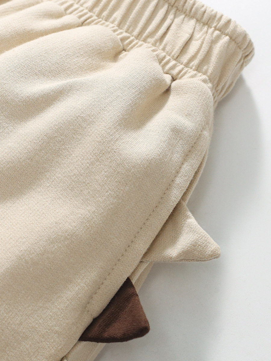 Custom Casual Boys' Set, Trendy Kids' Outfit, Cotton Autumn Hooded Set