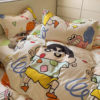 Cw Crayon Shin-Chan Cartoon Cute Four-Piece Bedding Set Bed Sheets Quilt Cover Three-Piece Dormitory Four Seasons Neutral Bed