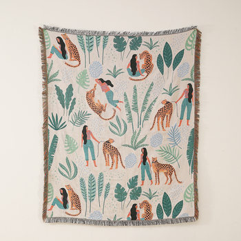 Export Southeast Asia Europe and America Thread Blanket Sofa Towel Multifunctional Decorative Blanket Camping Blanket Cross-border Jacquard Tapestries