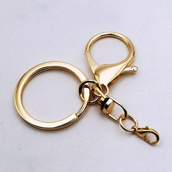 Spot Metal Lobster Clasp Four-Piece Set Alloy Key Ring Eight-Character Hanging 302 Crayfish Accessories Keychain Creative