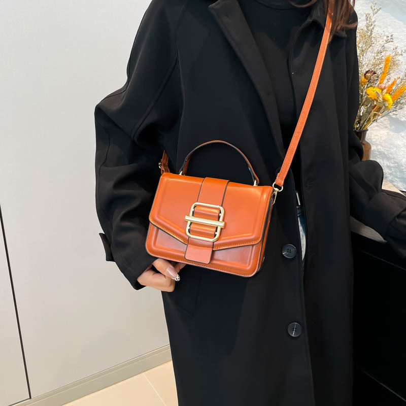 New textured handbag, simple commuter fashion small bag, new simple crossbody single shoulder casual small square bag