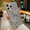 Exploding Rhinestone Double Butterfly Suitable for Iphone16 Promax/12/13/14/15 Anti-Fall Mobile Phone Case Soft