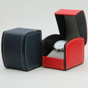 Spot Leather Watch Box Curved Flip Watch Packaging Box Single Watch Box Packaging Storage Display Watch Box