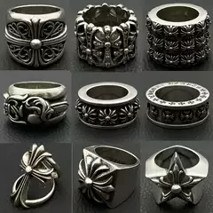 High-End Vintage Tomb-Style Heavy-Duty Ring, Cross Cross-Border Ring, Timeless Classic Couple Ring, Tail Ring, Niche Design