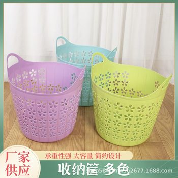 Source manufacturers produce anti-fall dirty clothes basket factory direct printable logo storage basket