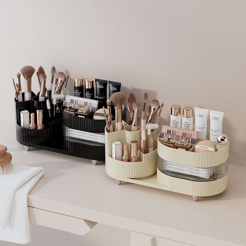 Uforu Cosmetic Storage Box Advanced Sense Split Rotating Pen Containers Large Skin Care Lipstick Desktop Cosmetic Box