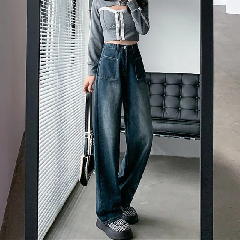 High Waisted Wide Leg Jeans for Women Loose Fit Flattering Long Length Perfect for Autumn Winter Wholesale Available