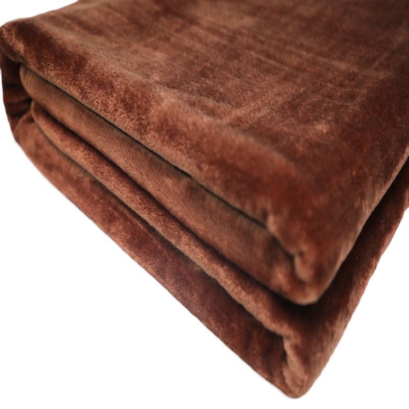 Spot wholesale cross-border double-sided flannel blanket plain thick blanket office lunch break single-layer sofa blanket