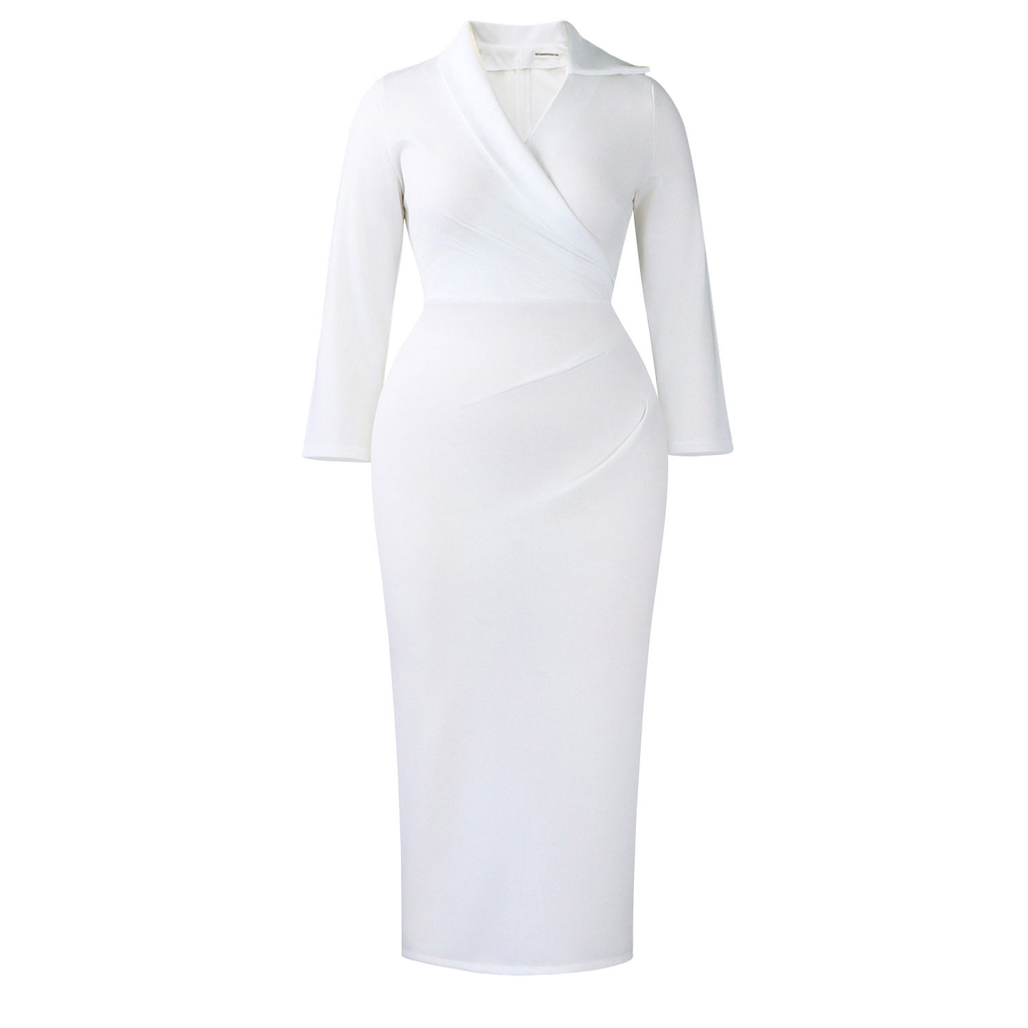 Plus Size Womens Fashion V Neck Solid Color Bodycon Pencil Dress Slim Fit Elegant Style for Parties Wholesale Available
