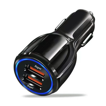 6A fast charging high current car car one drag two flash cigarette lighter plug multi-function usb car charger