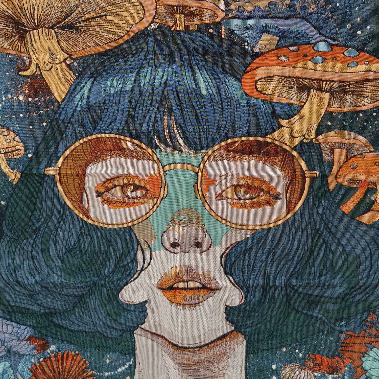 Ins Style Multifunctional Thread Blanket Illustration Tapestry Nap Blanket Sofa Blanket Cover Blanket Outdoor Camping Style Blanket Picnic Blanket