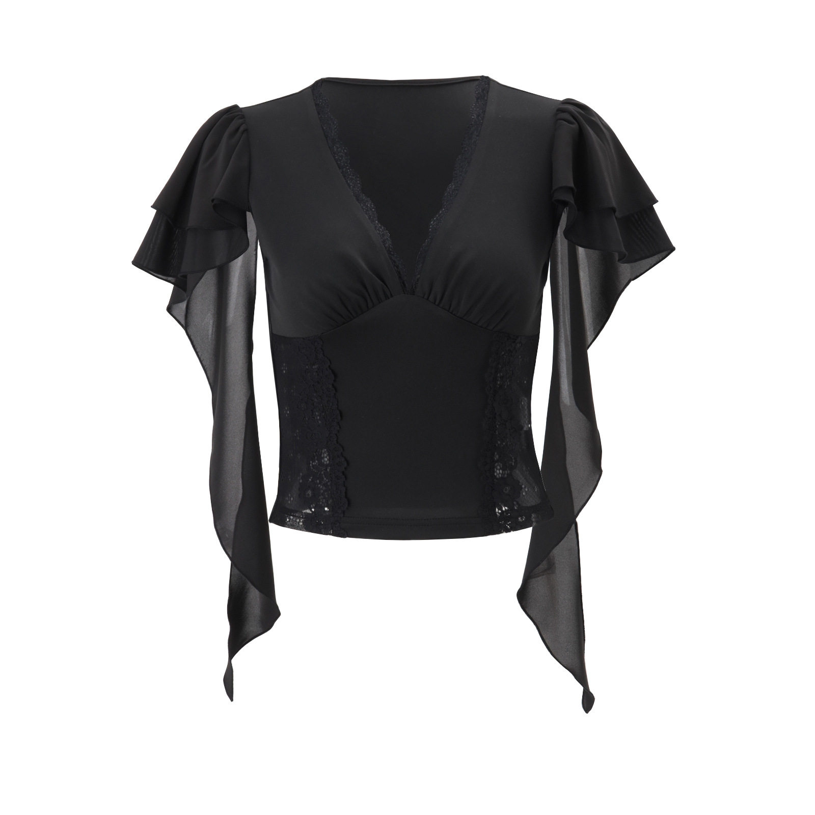 Womens Summer Short Sleeve Top Stylish American Design Unique Cut Out Sides Trendy Look Perfect for Casual Outings