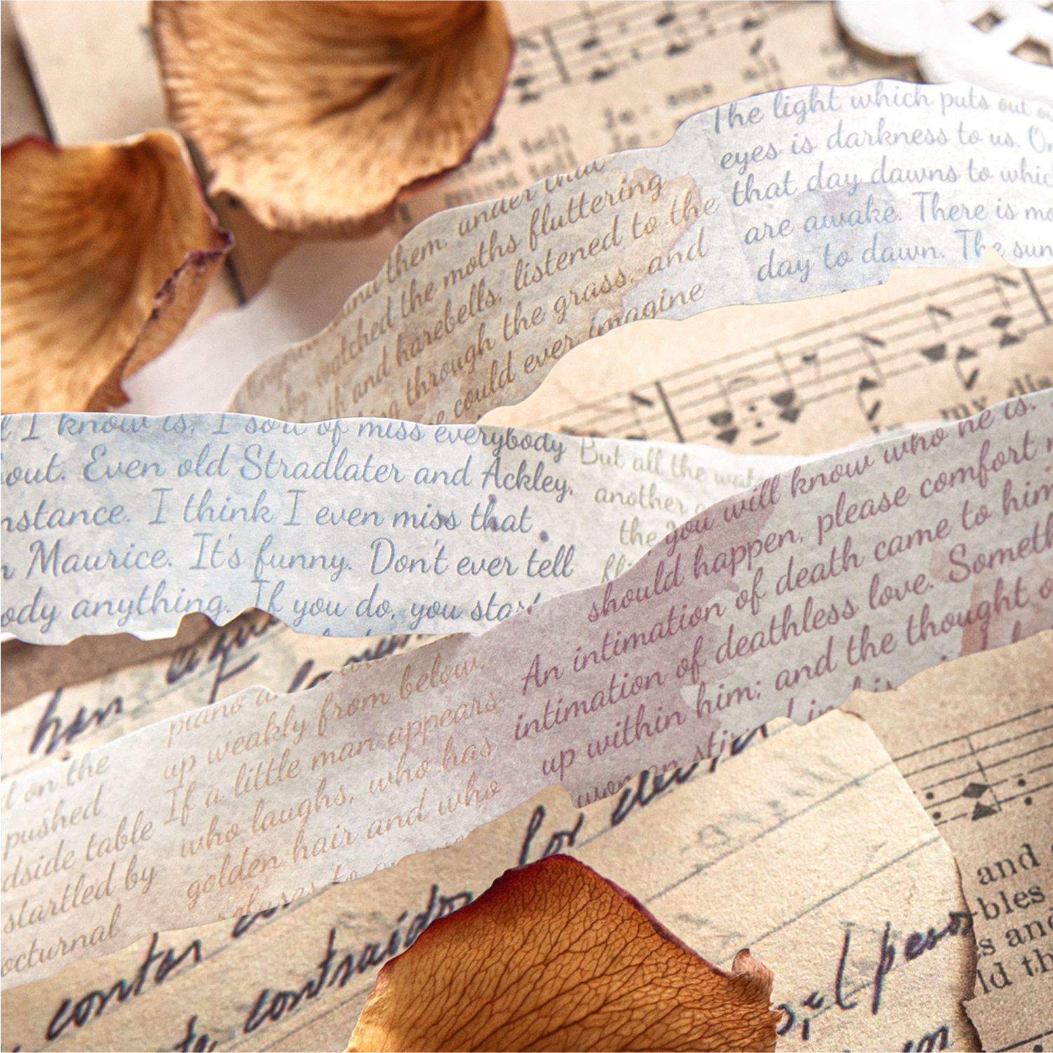 Sugar Poetry and Paper Tape Disorderly Missing Series Retro Burn Alien Theme Hand Account DIY Base Decoration Collage