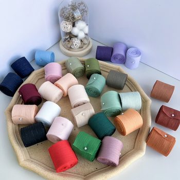 Silver silk flash ribbon chiffon pleated mesh accessories bright silk wrinkled bow gift box bouquet packaging snow yarn ribbon