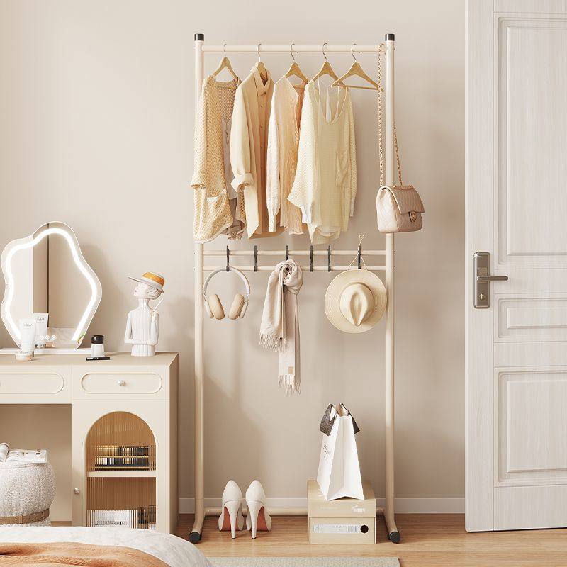 Simple Coat Rack Household Floor Double-Layer Hanger Cream Style Folding Indoor Hanging Bag Integrated Clothes Rack