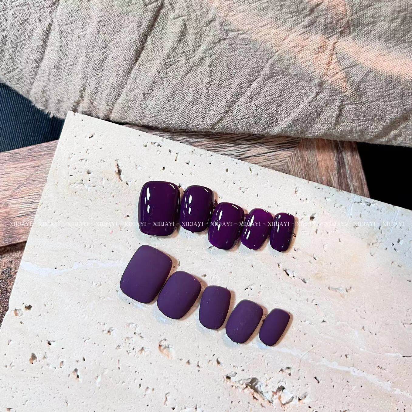 Huasi Die - Grandmother Purple Solid Color Gel Nail Polish Milk Bottle 15ml (Single Color) Nail Gel