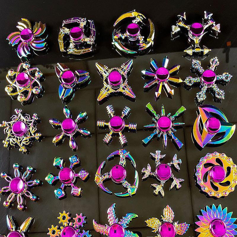 New Transforming Fingertip Spinning Top Steel Ball Finger Metal Alloy Colorful Popular Spinning Top Toy Street Stall Wholesale