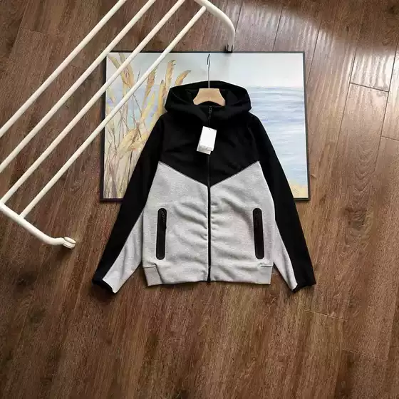 2024 Spring and Fall New Men's Knit Casual Hooded Cardigan Sports Set 922 Jacket and 002 Sweatpants