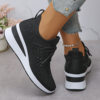 Cross-Border Rhinestone Lace-Up Women's Casual Shoes Low-Top Sports Fashion Style Foreign Trade Wholesale Daily Commuting Suitable for Comfort